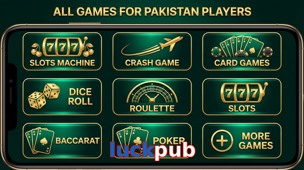 Main screen of Luckpub games page for PK players